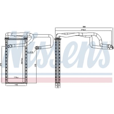 Warmtewisselaar, interieur verwarming NISSENS 707310