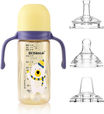 NTHProducts - Baby Sippy Cup - Spill Free Cup - Soft Drinkbeker met Handvatten - Saint-Glen - BPA Vrij - Geschikt voor Baby's vanaf 6 maanden