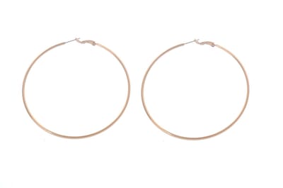 Behave - Oorbellen - Oorringen - Dames - Rosékleur - Grote Oorbellen - Hoop Earrings - 8 cm