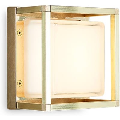 Moretti Luce LED buitenwandlamp Ice Cubic 3404, messing natuur