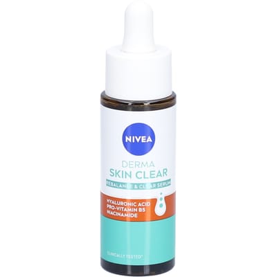 NIVEA Derma Skin Clear Serum Gezicht - Zuiverend & Kalmerend Gezichtsserum - Skincare Met Hyaluronzuur en Niacinamide - 30ml