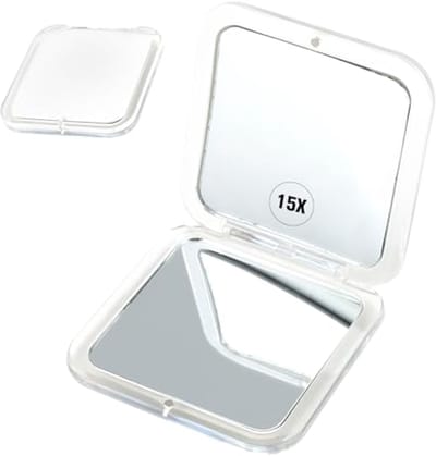 Draagbare reisspiegel met 15-voudige vergroting - Lichtgewicht en compact - Ideaal voor handtas