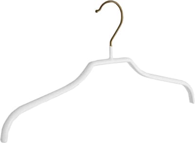 De Kledinghanger Gigant - Kledinghanger - Kinderen - 8309 - 50 Stuks - Blousehanger - Shirthanger - metaal - Wit - Anti-slip Coating - 35 cm - Kleerhanger (8309_01/50)