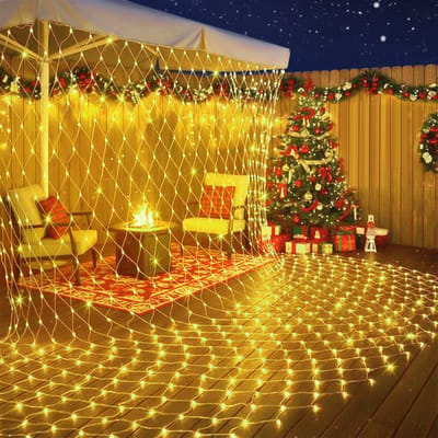 MUPOO LED Netverlichting 3x2M – Kerstverlichting Binnen & Buiten – Warm Wit Lichtgordijn met Timer en Geheugenfunctie – 8 Lichtstanden, IP44 Waterdicht, Laag Voltage & Energiezuinig – Ideaal als Tuinverlichting voor Raam, Muur of Feestdecoratie