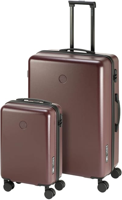 Princess Traveller PT-01 Evo - Kofferset 2 Delig - Plum Burgundy - 35L Handbagage Koffer - 98L Reiskoffer - Lichtgewicht