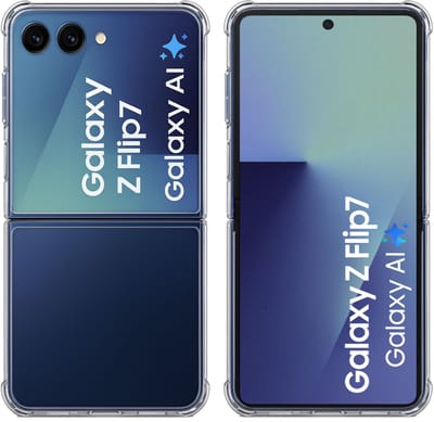 TechNow Hoesje geschikt voor Samsung Galaxy Z Flip 7 Hoesje Screenprotector - Extreme Shock Case – Case Transparant