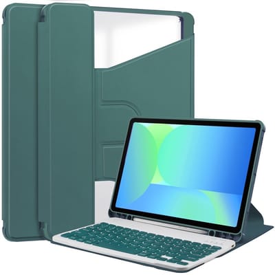 Coverup Tablethoes geschikt voor Samsung Galaxy Tab S10 Lite Hoesje - 360° Rotating Folio Book Case met Wake/Sleep - Groen