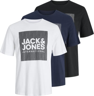 Jack & Jones T-shirts 3-pack Bedrukt T-shirts