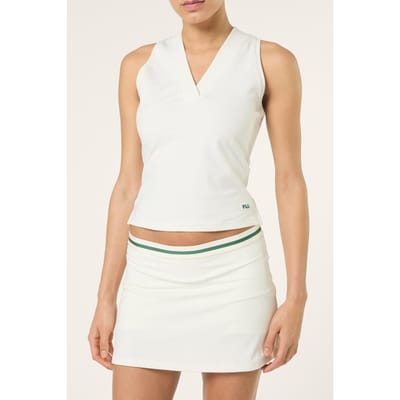 FILA Lunata Graphic Sleeveless V-neck Top Egret Taglia: XS | Canottiere Outlet | Donna