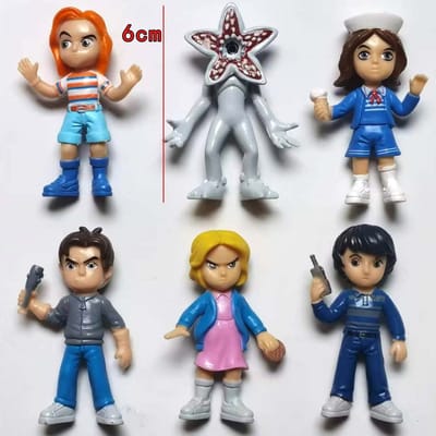 Figure de dessin animé Stranger Things statue personnalisée créative ornement surprise Périphérique Bureau cadeau d'anniversaire/Nouvel An gray
