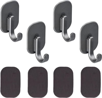 Set van 4 Extra Sterke Magnetische Haken voor Witborden, Koelkasten en Bestanden, Antislip Ontwerp, Zwart, Ideaal voor Organisatie en Ophangen