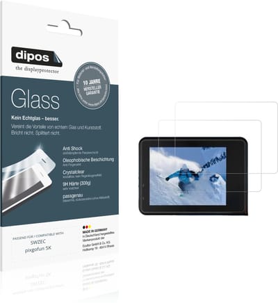 dipos – 2x Pantserfolie geschikt voor SWZEC pixgofun 5K | 9H Screenprotector