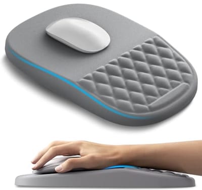 Ergonomische muismat met polssteun en gelkussen voor kantoor en gaming - Massage bureaumat