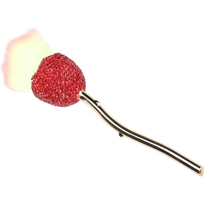 Bloem Make-up Kwast Sprankelende Rode Strass Pluizig Sterke Grijpkracht Nagelstof Kwast red