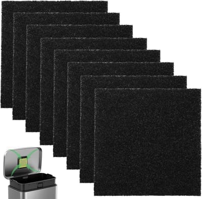 Set van 8 Geactiveerde Koolstoffilters voor Compostemmer, Geurfilter voor Keukenafval en Luchtzuivering