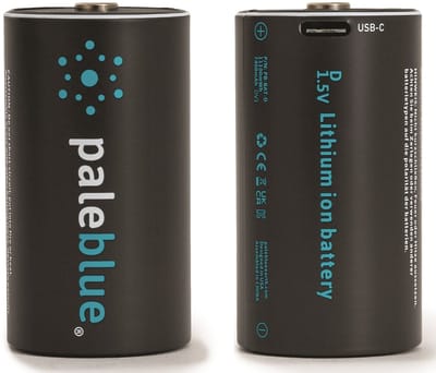 Pale Blue D Batterij – USB-C Oplaadbare Lithium Batterij – 1.5V – 5000 mAh – Herbruikbaar – Li-Ion