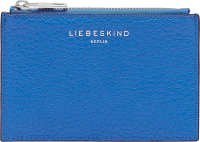 LIEBESKIND BERLIN Leren Kaarthouder Lora Heavy Pepple Star Card Holder Pool Blauw