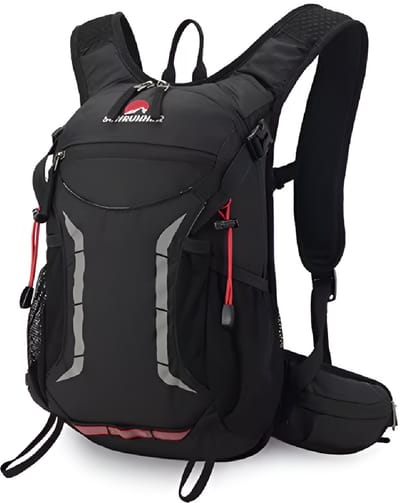 CarryQuest® - Outdoor Klimtas - 25L Waterdicht en Ademend - Unisex Nylon Rugzak met Ruime Capaciteit en Comfortabel Draagcomfort - Zwart - Ideaal voor Hiking, Trekking en Camping