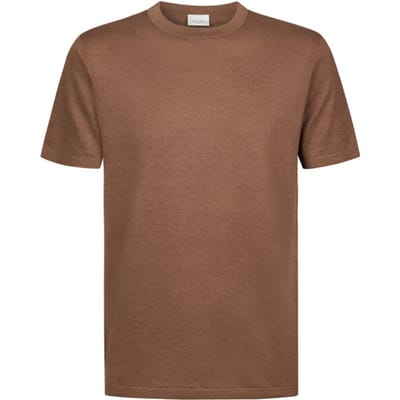 Profuomo - Shirt Bruin Profuomo T-shirt Crew Neck Ss T-shirts Bruin Ppxt10006