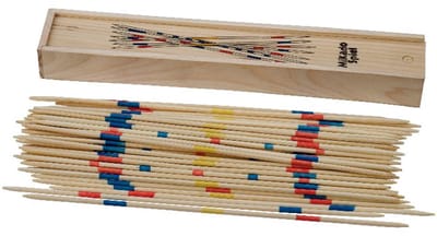 Mikado 25 cm – Houten Kistje – Jumbo Concentratie- & Behendigheidsspel voor Binnen & Buiten – Familiespel – Engelhart