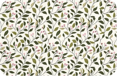 Badmat 60x40 cm - Antislip - Bladeren - Bessen - Roze - Badmatten voor badkamer - Badkamermat - Douchemat - Badkamer mat