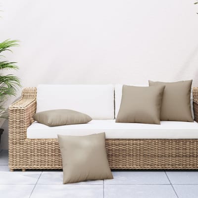 vidaXL - Bankkussens - 4 - st - 50x50 - cm - stof - taupe