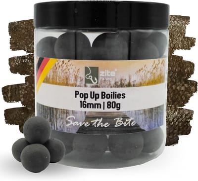 Pop-Up Boilies 16 mm voor Karpervissen - Optimale Drijfvermogen en Aas met Amino Zuren (80g Halibut)