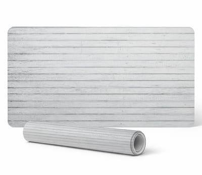 Beschermende bureauonderlegger met bedrukte houten planken, verticaal, 90x45 cm