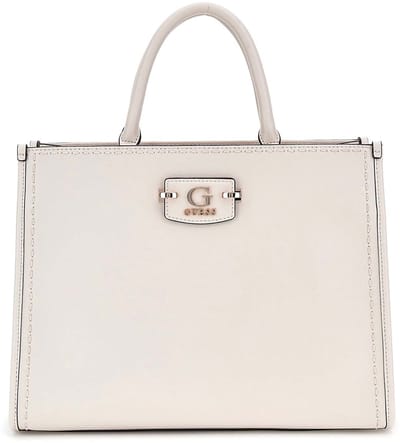 GUESS Handtas Schoudertas Nastra 2 Compartment Tote Bag Cream White Crème
