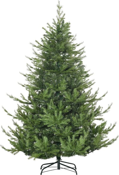 Kunstkerstboom 180 cm Natuurgetrouw, Met 1942 Takpunten & Dichte Takken, Kant-en-klaar Met Statief, Eenvoudig Op te Bouwen, Brandvertragend
