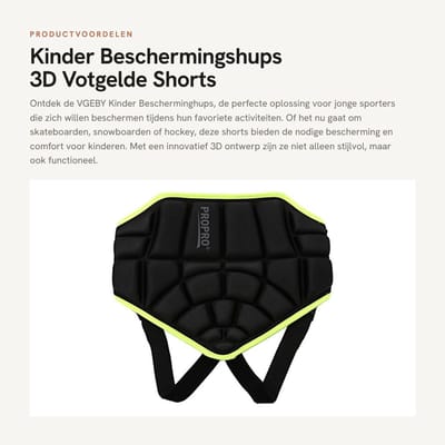 Solidchoice- Skate Shorts - 3D Bescherming - Schokbestendig - Voor Kinderen - Skate/Snowboard - Lichtgewicht Materiaal - Skateboard Shorts