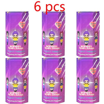 Boîte Aveugle Ange Chasseurs de Démons Kpop Mini Figurines Anime Ornements pour Téléphone de Voiture Poupées Jouet pour Fans Enfants Cadeaux d'Anniversaire