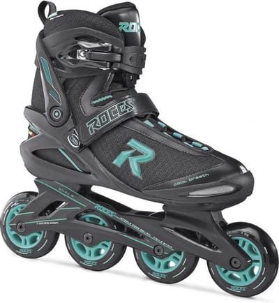 Roces Icon 80 Dames Inline Skates - 4x80mm - Fitness - Beginners - Zwart/Blauw - Maat 37