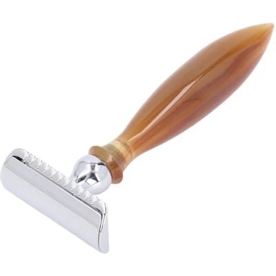 Scheerset voor heren Vintage Dubbelzijdige Mesjes Baardverzorgingsset met Mesjes voor Thuis Reizen brown