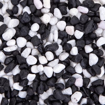 Decoratief Grind - Wit Zwart Steen - Tuin Decoratie - Natuurlijke Kleurcontrasten - 420 gram