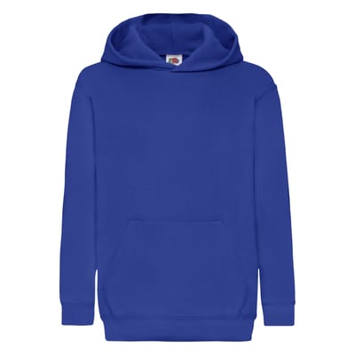 Fruit Of The Loom Kinder Unisex Sweatshirt Met Capuchon / Hoodie (Royaal Blauw)