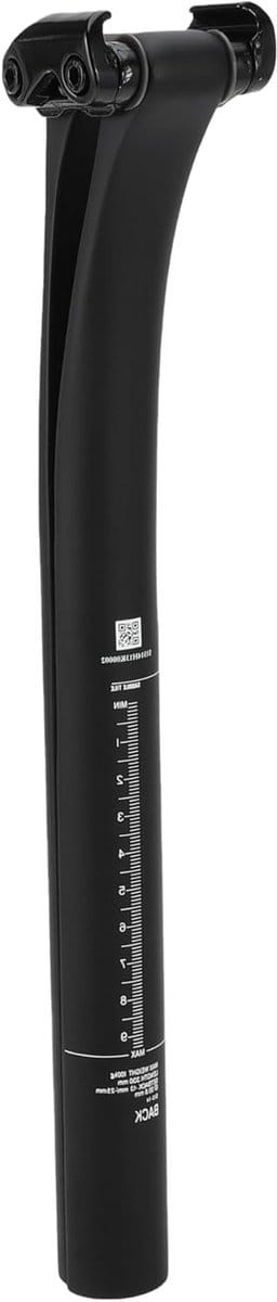 Verstelbare Fietszadelpen 30.8x330mm Koolstofvezel Zadelbuis Mat Zwart met 12 mm Offset voor Optimale Fietscomfort