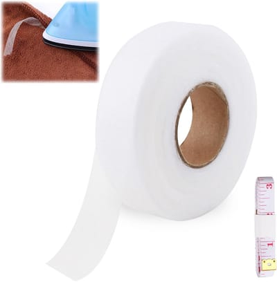 Dailygoods- Strijkband 64m x 3cm - Strijkband voor Kleding - Strijkband voor Gordijnen - Zelfklevend - Duurzaam - Hoogwaardige Materialen - Naadband