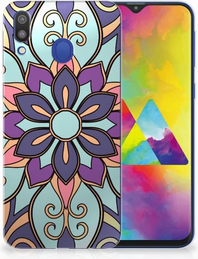 Samsung Galaxy M20 (Power) TPU Case Purple Flower