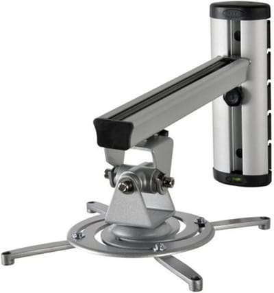 Projectorstandaard - Projectorbeugel - Presentaties Geven - 360° Draaibaar - 375 mm Uitschuifbaar - Zilver