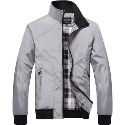 Herenjas Herfst Nieuw Effen Kleur Casual Werkkleding Lente en Herfst Middelbare Leeftijd Herenjas 4XL