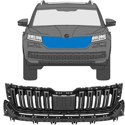 Grill voor Skoda Kodiaq 2016-2021