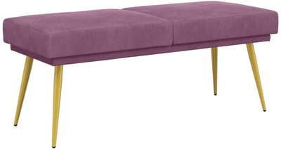 vidaXL - Dubbel-laags - bank - Paars - 120 - x - 45 - x - 46 - cm - fluweel