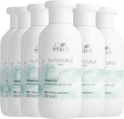 Wella Nutricurls Shampoo Waves 250ml - 6 Stuks - Voordeelverpakking