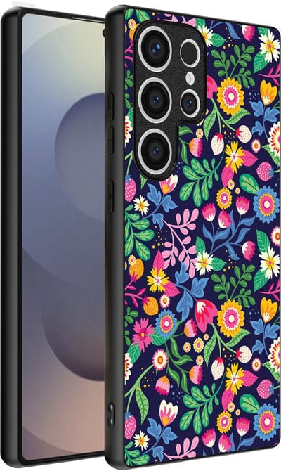 Smartphonica Telefoonhoesje Geschikt voor Samsung Galaxy S25 Ultra met bloemen opdruk - TPU backcover case flower design geschikt voor Samsung Galaxy S25 Ultra