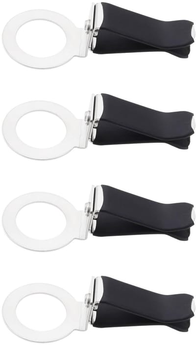 Dailygoods- Luchtverfrisser Auto - 4x Zwart - 360° Draaibaar - Metalen Clip - Duurzaam - Verstelbaar Ontwerp - Parfumclip