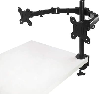 Dubbele Monitor Arm Universeel 2 schermen Zwart - VESA 75x75 - VESA 100x100 - Monitor beugel - Monitoren aan bureau of tafel bevestiging