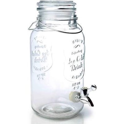 BOITE AVEC ROBINET BOCAL EN VERRE POUR LIMONADE EAU