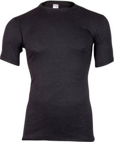 Beeren Thermo Shirt heren korte mouw - Warm ondergoed - Thermo ondergoed heren - Thermisch - Ronde hals - Zwart / XXL