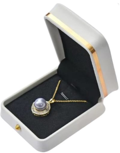 Sieradendoosje ketting pu leer - verjaardag - cadeau - jubileum - Valentijnsdag - romantisch - sieradenverpakking - opbergdoosje - kettinghouder